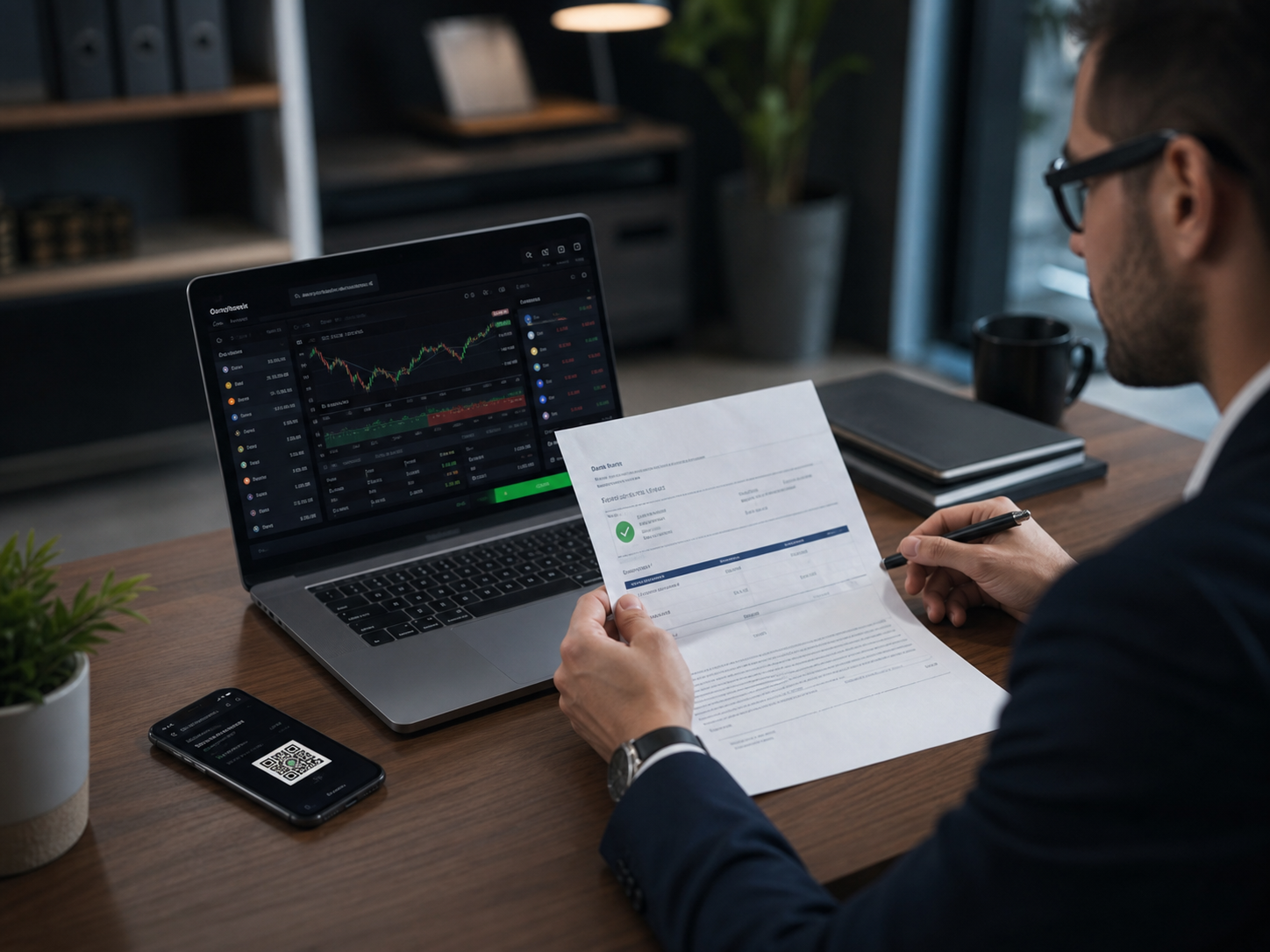 Flujo de transferencia bancaria y deposito cripto
